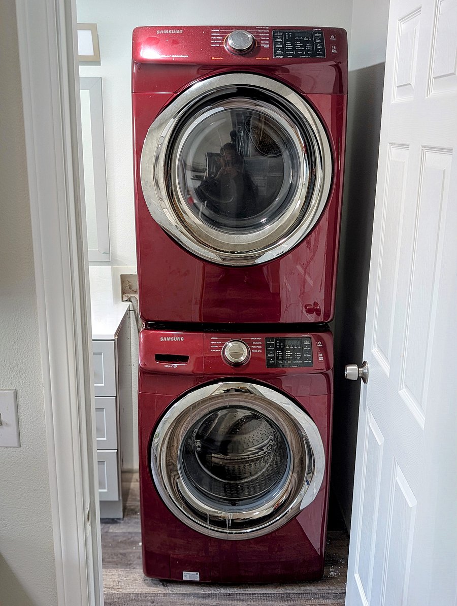 In-unit convenience! Enjoy a high-efficiency washer and dryer set, making laundry day easy and stress-free during your stay.