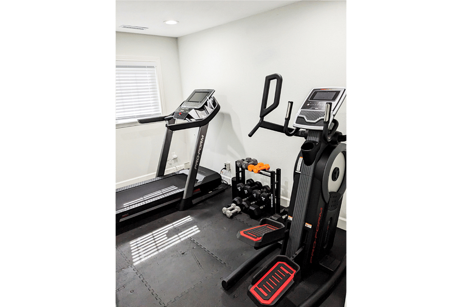 In-home fitness room