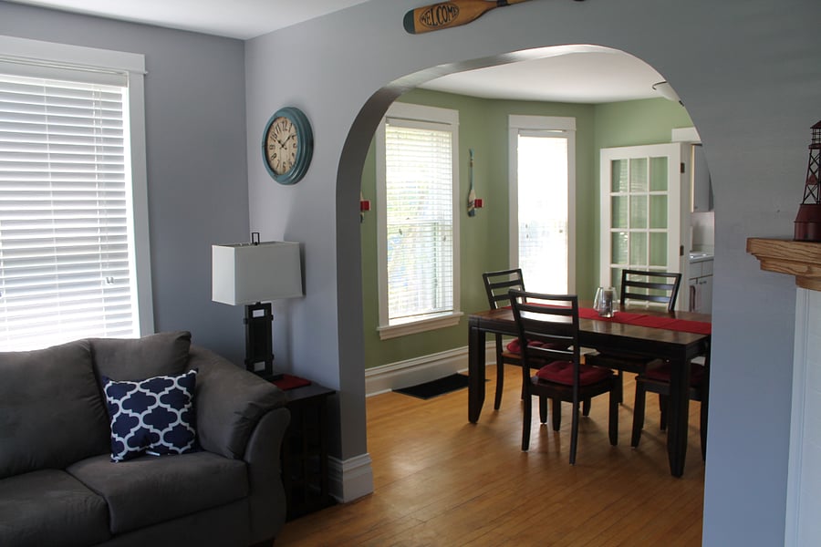 Living room to dining area from front door