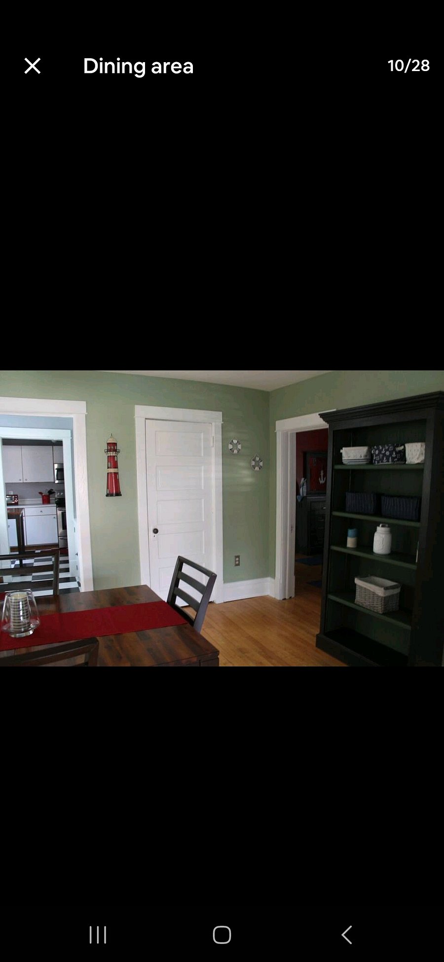 View from dining area to Master