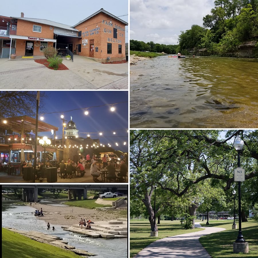 Downtown Belton, this area is called The Gin at Nolan Creek. Great day or night!