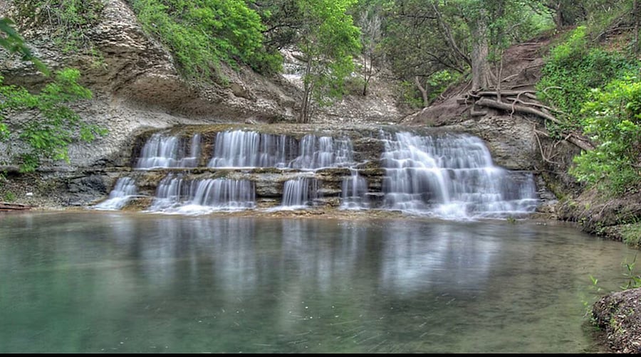 Chalk Ridge Falls hike at Stillhouse Hollow Lake