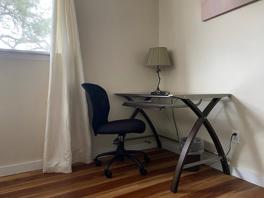 Dedicated workstation in bedroom 1