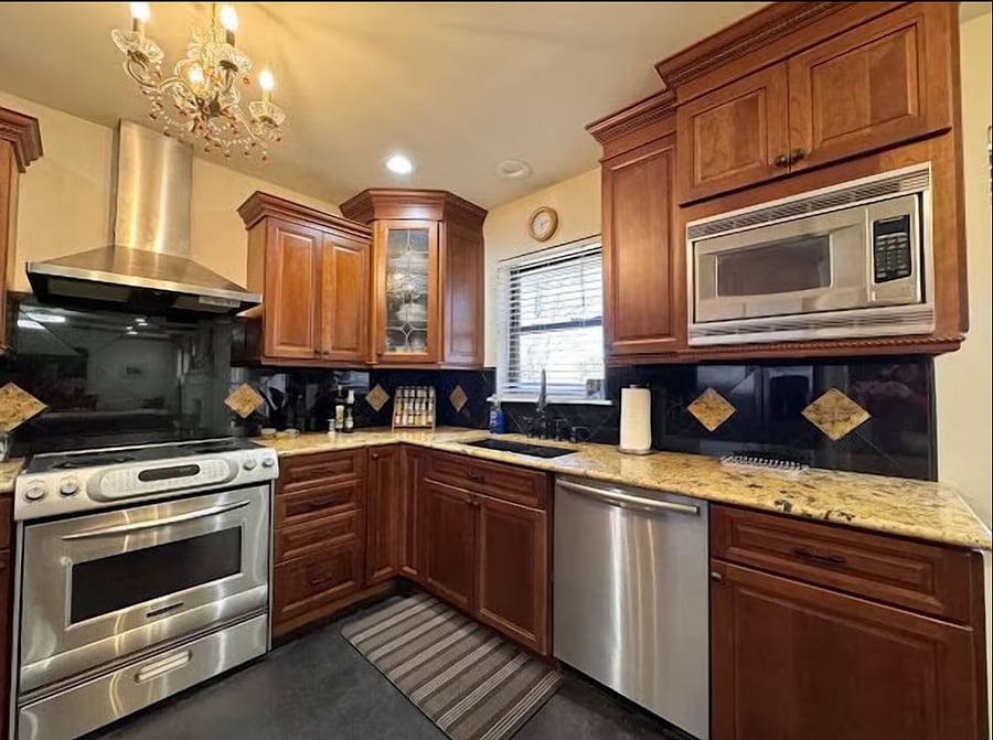 Fully stocked kitchen