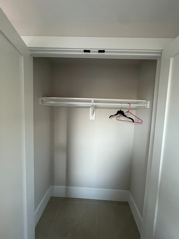 Secondary bathroom closet