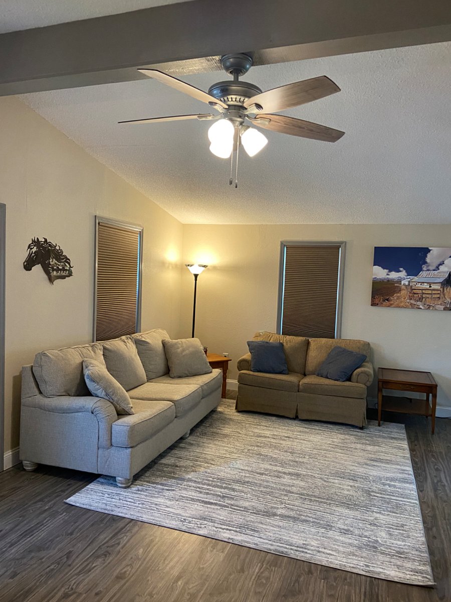 Large living room; fully furnished.
