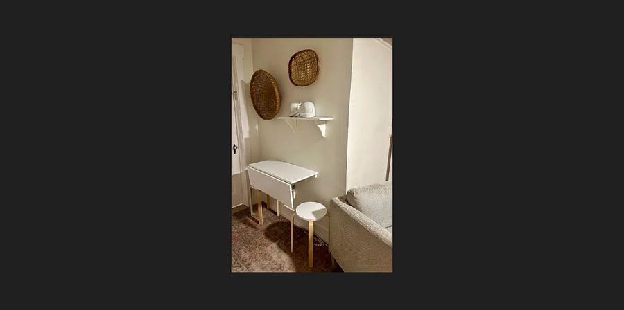 table folds completely down