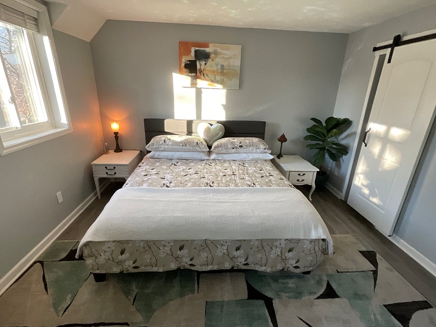 Front bed room. King bed