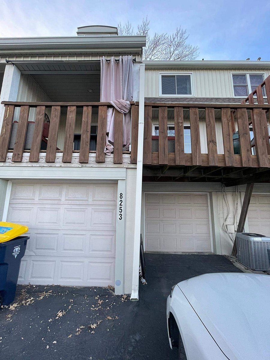 Two car garage attached from back of building. Both have garage door openers. 
