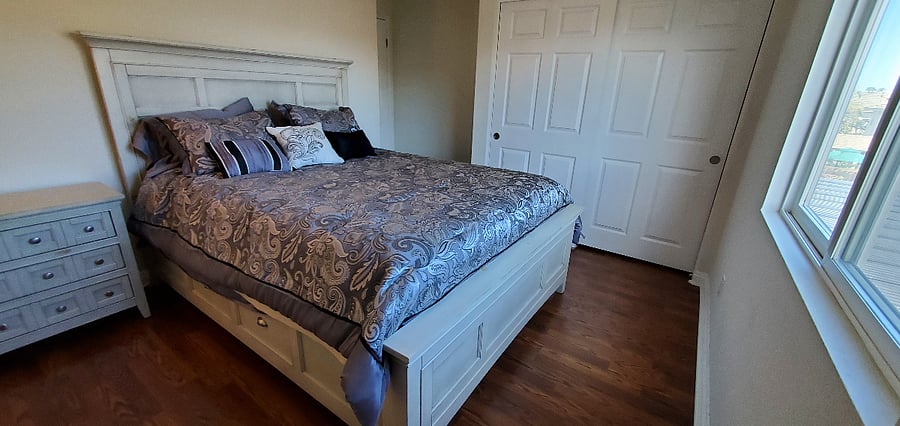 Storage under bed and closet space available
