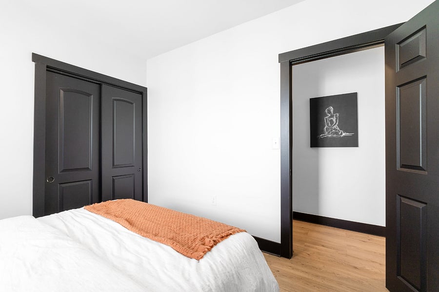 Bedroom 2 includes a queen size bed, closet, touch lamps, dresser, and a smart TV (TV not pictured here).