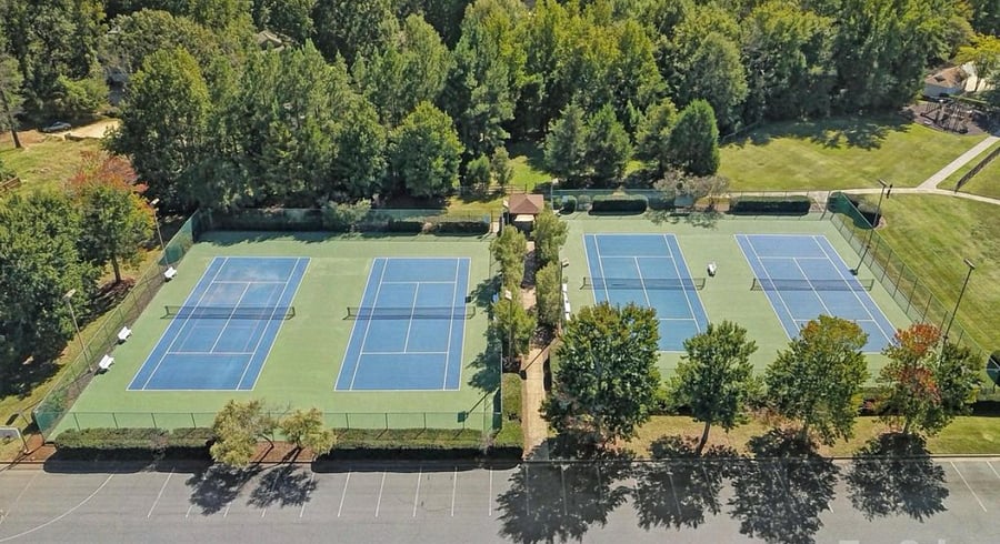 Regent Park tennis courts and pool, 5 minute drive from condo. 