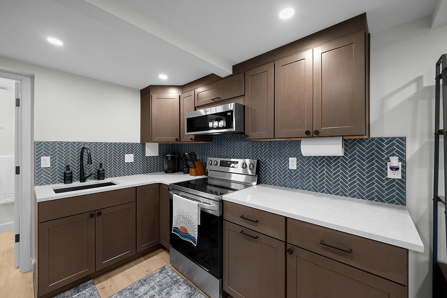 Modern kitchen with ample storage