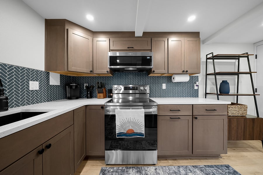 Fully equipped kitchen for extended stays