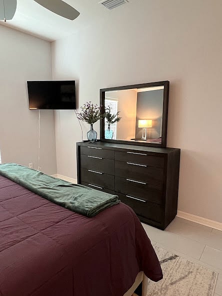 Spacious dresser for all your items. Additional storage available in the 2 nightstands.