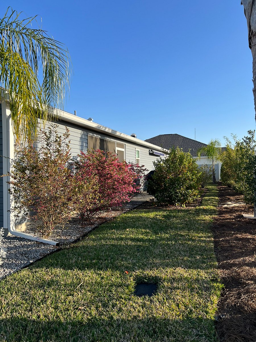 This side of the house is hidden from the street by a row of Florida native bushes and plants and provides privacy from neighboring houses.