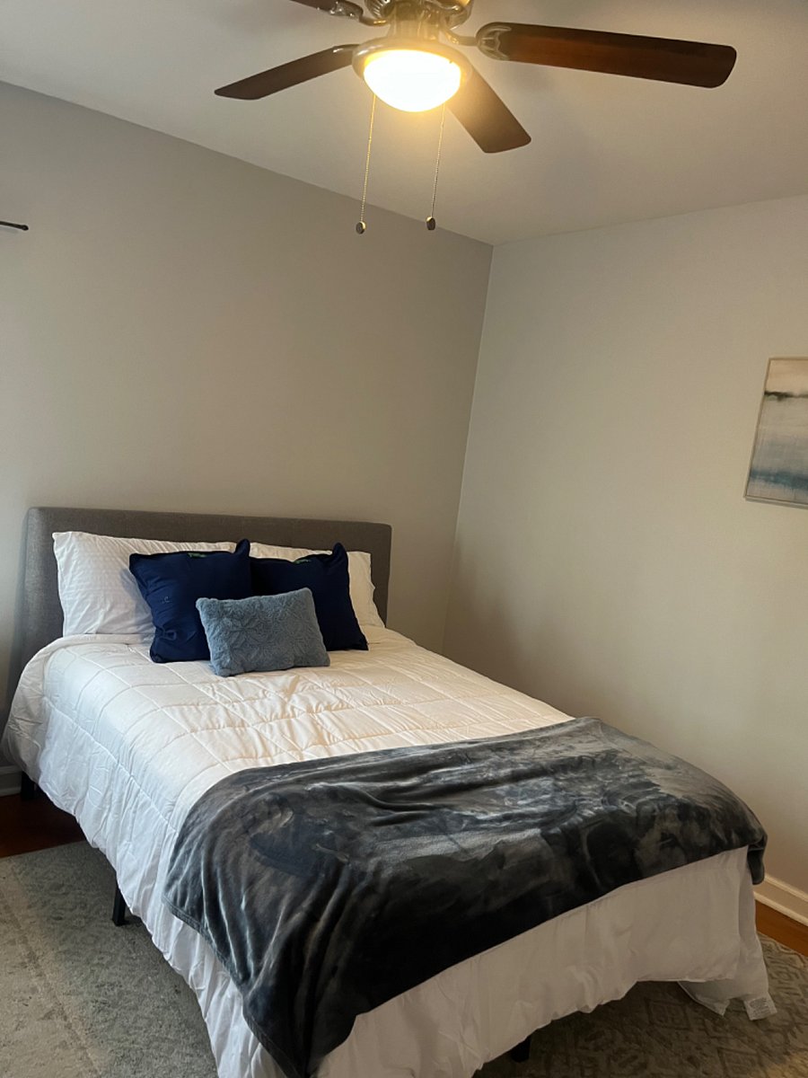 This cozy room is known as the Blue Room 