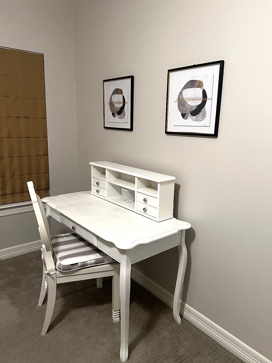 Study desk in 2nd bedroom.
