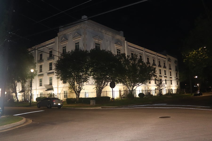Beautiful exterior, well-lit, well-maintained grounds. Welcome Home!