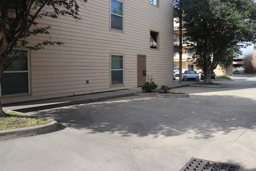 Two dedicated parking spaces inside gates are assigned when leases are signed, and ample street parking. 
