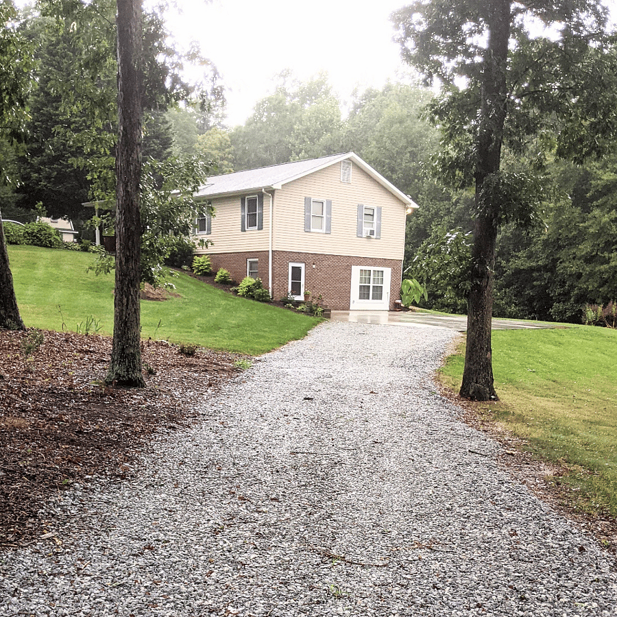 Private driveway and parking