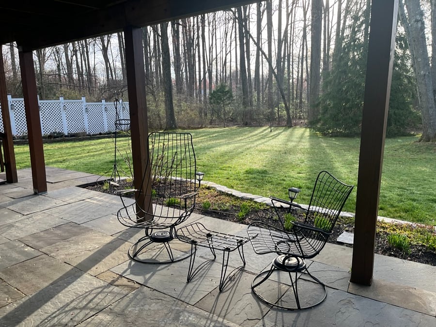 Furnished, Walkout Slate Patio with Treeline View