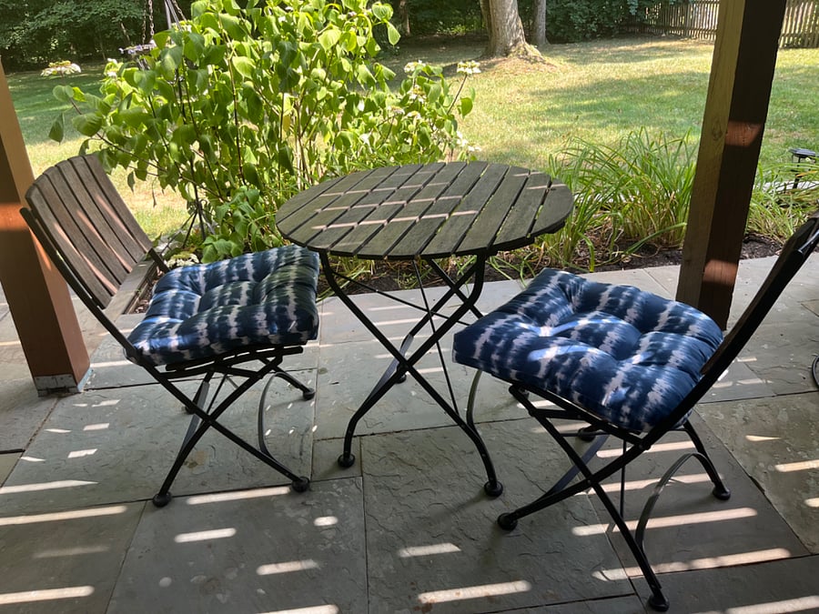 Enjoy a meal and a good book on the patio. 