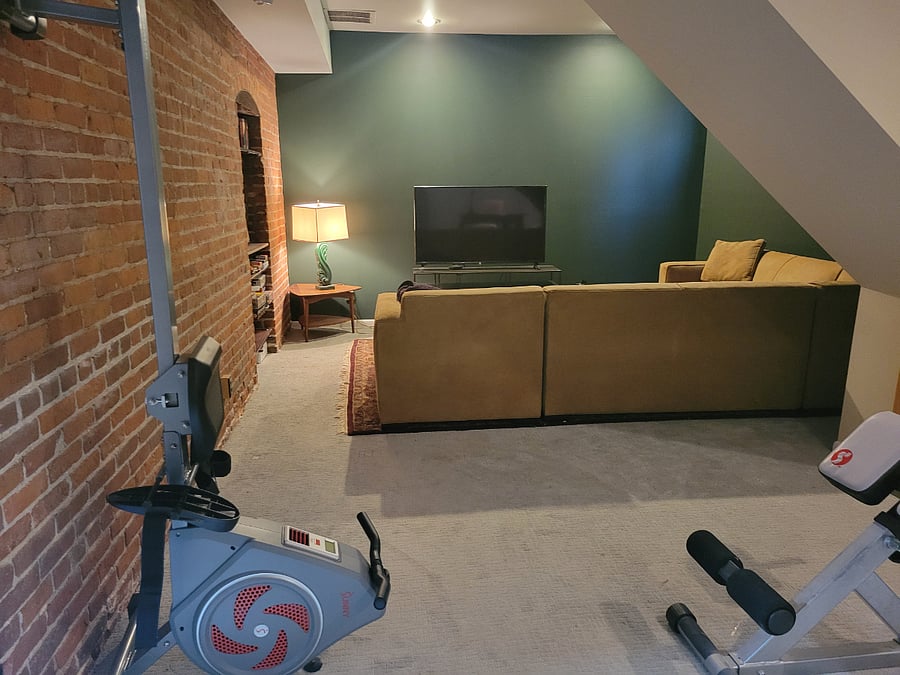 Basement media room - very relaxing space