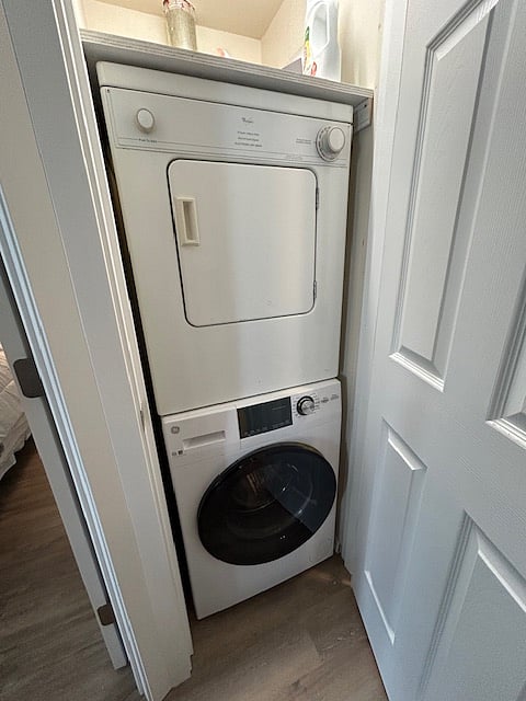 Front load washer & dryer.