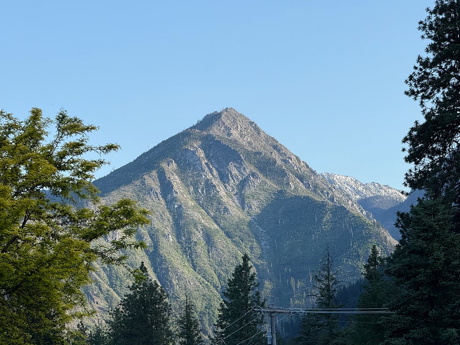View of Wedge Mountain from patio.
