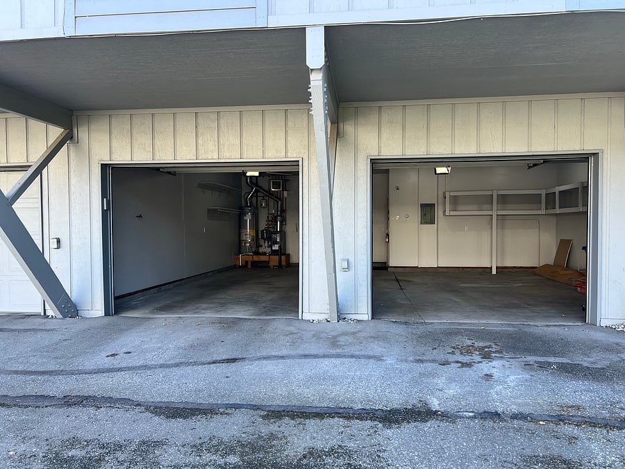 Heated 2 car garage