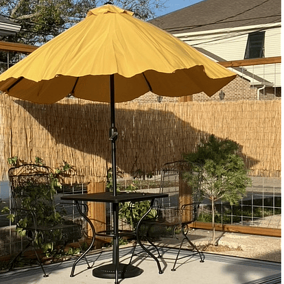 Patio is perfect for your morning coffee!