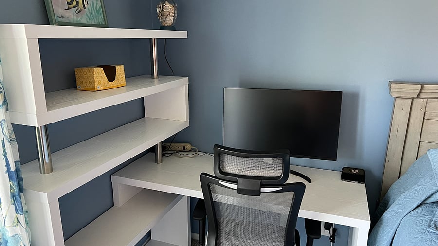 Desk, Chair, computer monitor in Primary Bedroom