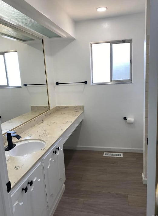 Hallway Guest bathroom; your primary use. Not Shared with other tenants. 