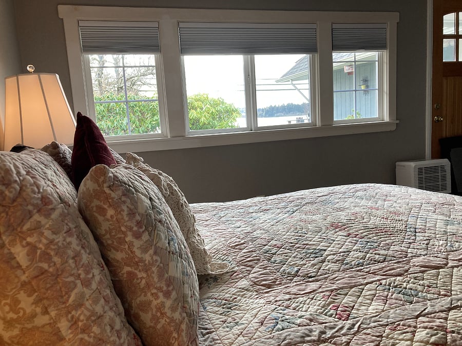 View from back bedroom-blackout blinds