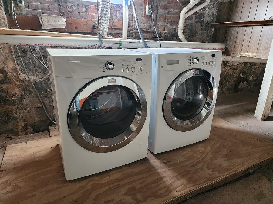 Laundry in basement