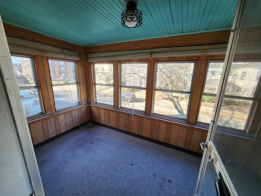 Sunroom at front of the house