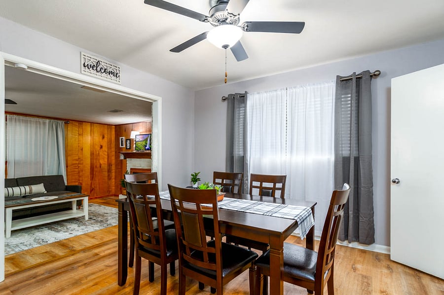 Dining area for six.