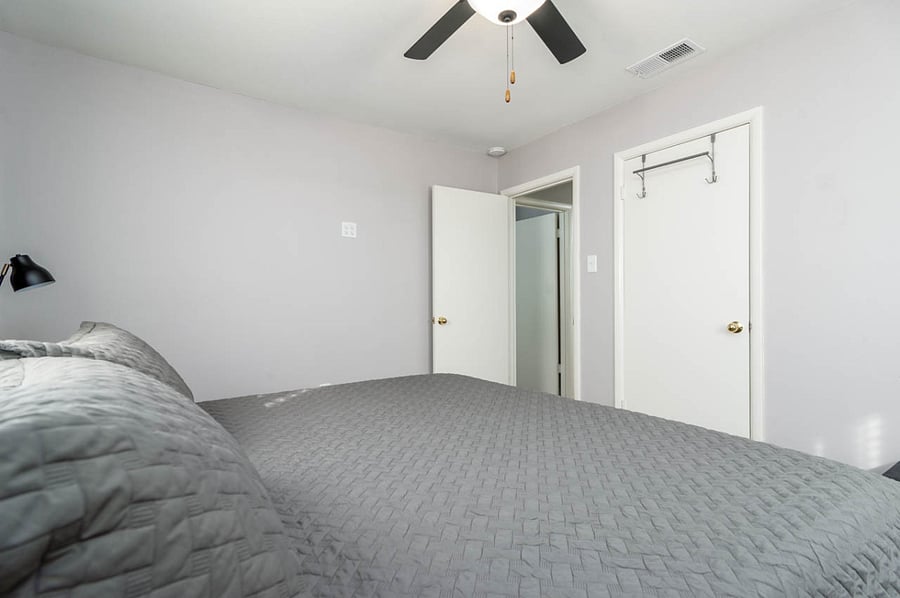 Bedroom 1: Master suite with a king size bed