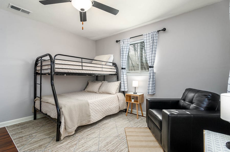 Bedroom 2: Bunk bed-twin over full size