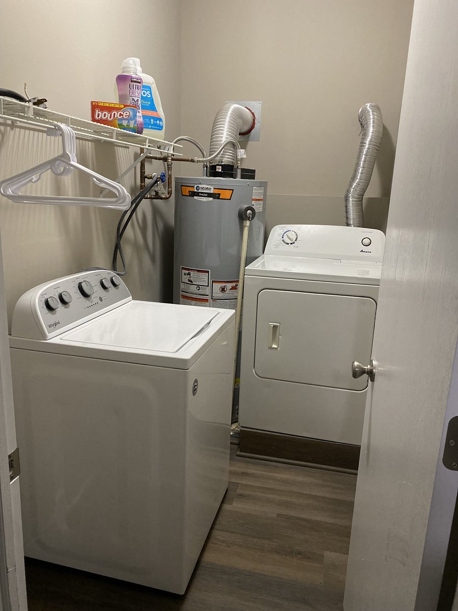 washer and dryer, laundry detergent, fabric softener beads and dryer sheets