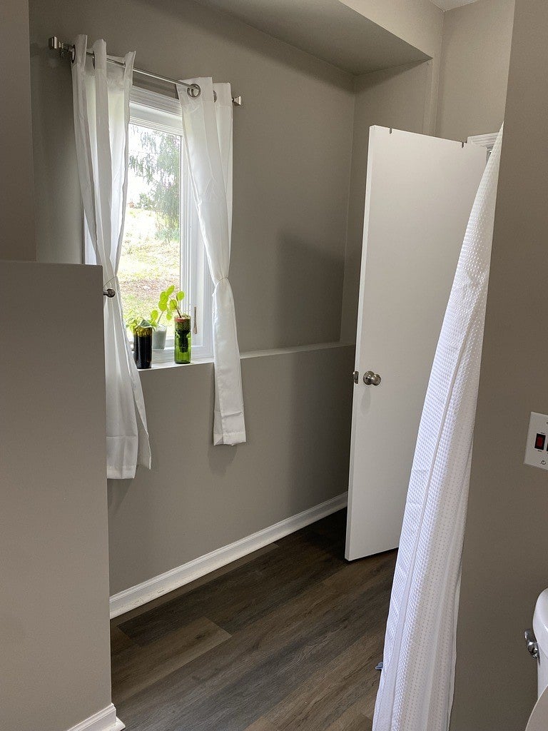 ample space in the bathroom