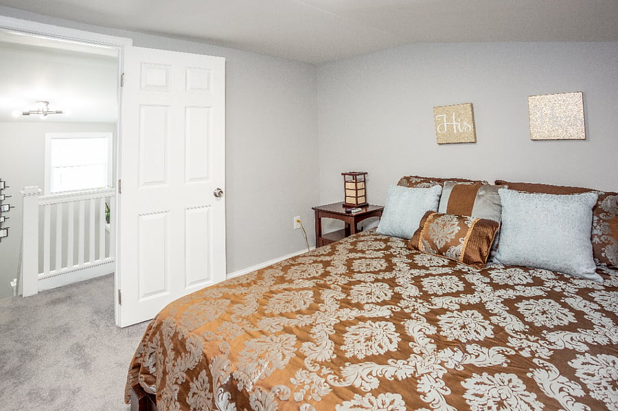 Call down in the brown 3rd floor bedroom