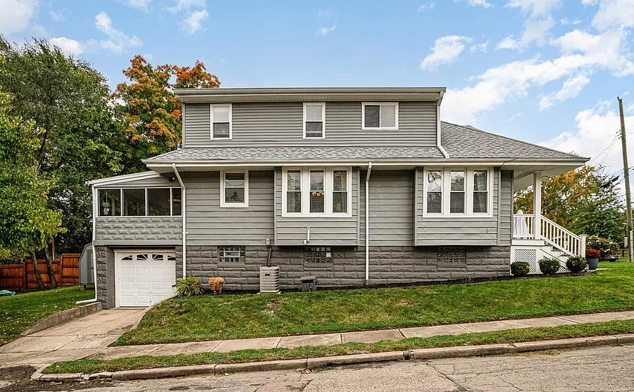 Street view of side of house and driveway