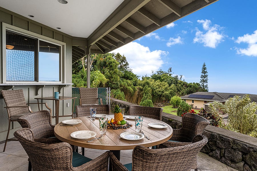Plenty of seating on main lanai