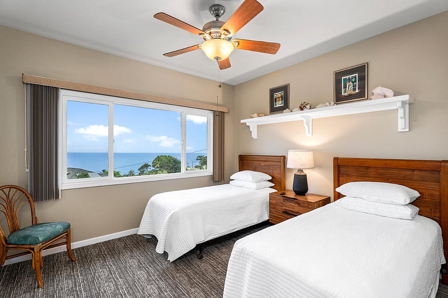 Bedroom #2 can also have the bed configured as 2 separate twin beds.