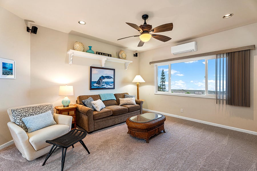 The Den features a mini-split AC system which you will hardly ever use since the house is at a cool 1500 feet elevation