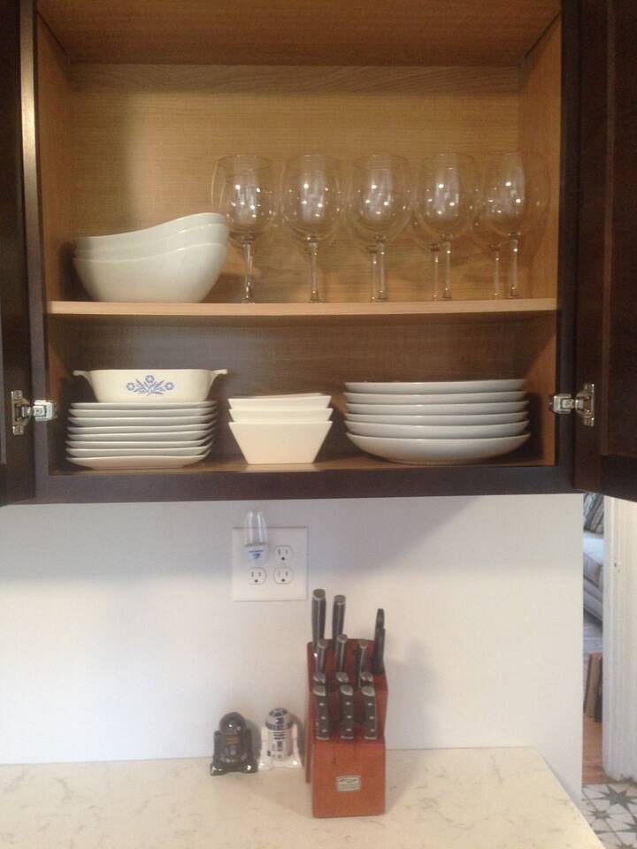 plenty of plates and cooking supplies (most are not pictured).