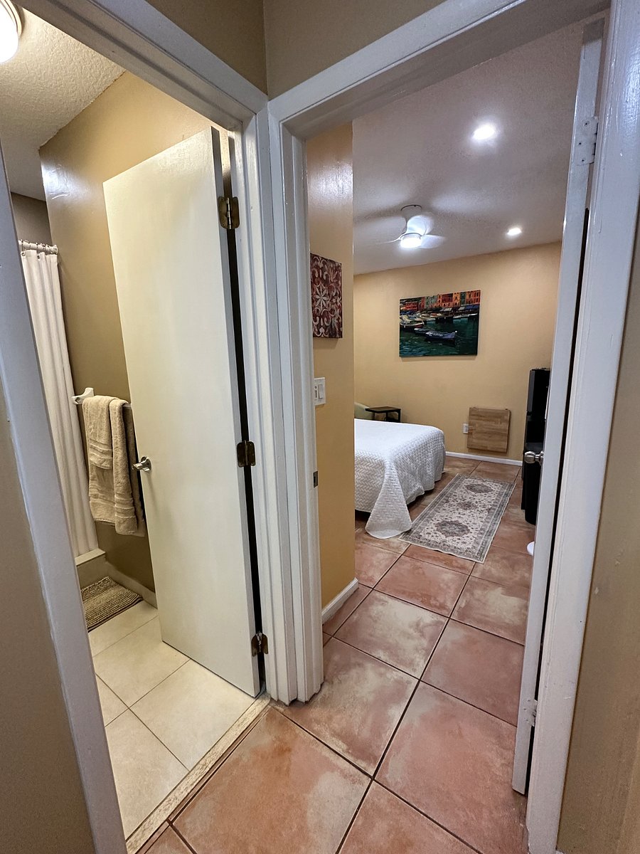 Bathroom and bedroom entrances