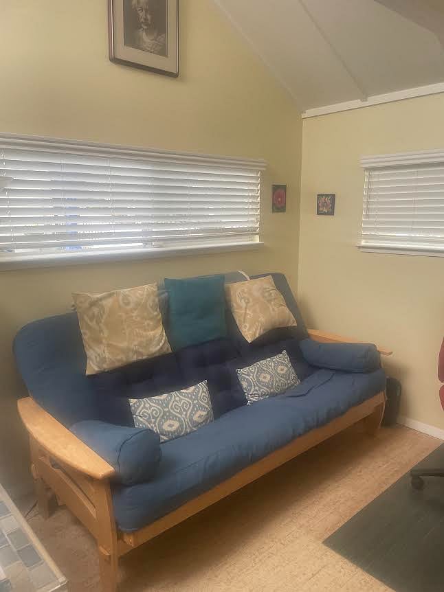 Futon in living room area